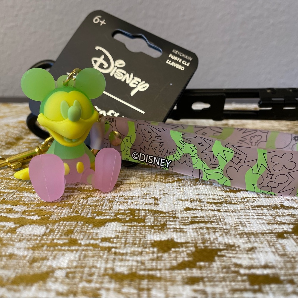 Loungefly Seated Mickey Neon Keychain